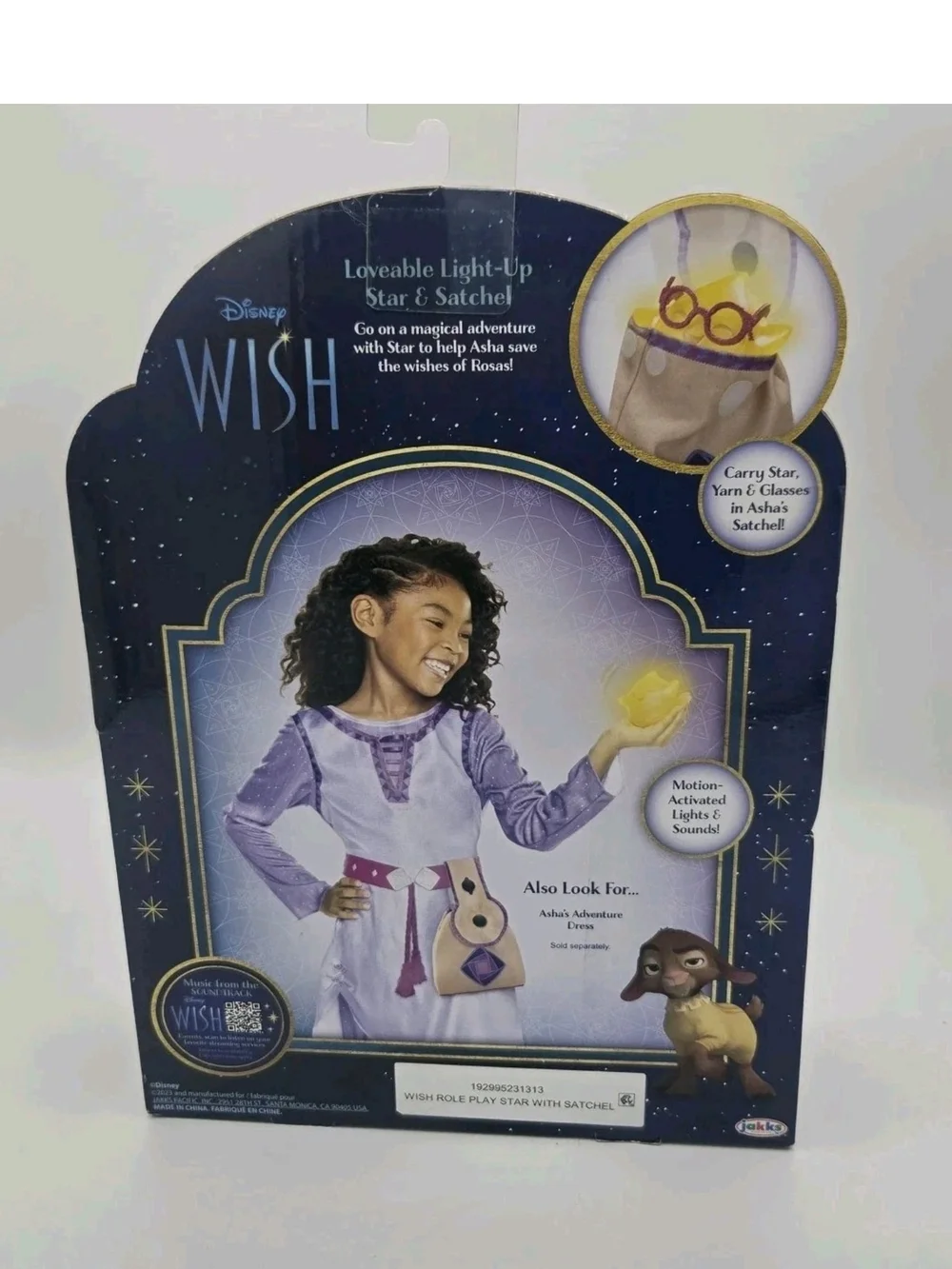Disney Wish Movie Loveable Light Up Star and Satchel Play Set 4 Pieces New